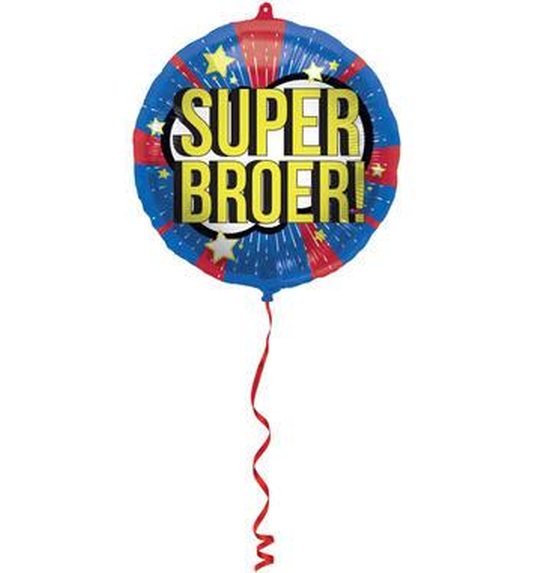 Folieballon \'Super Broer!\' - 45cm